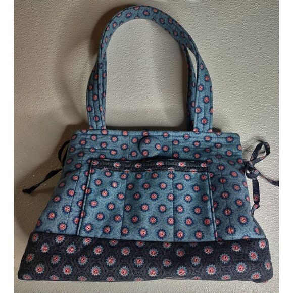 Beautiful and Unique Blue and Red Fabric Purse - Picture 10 of 15